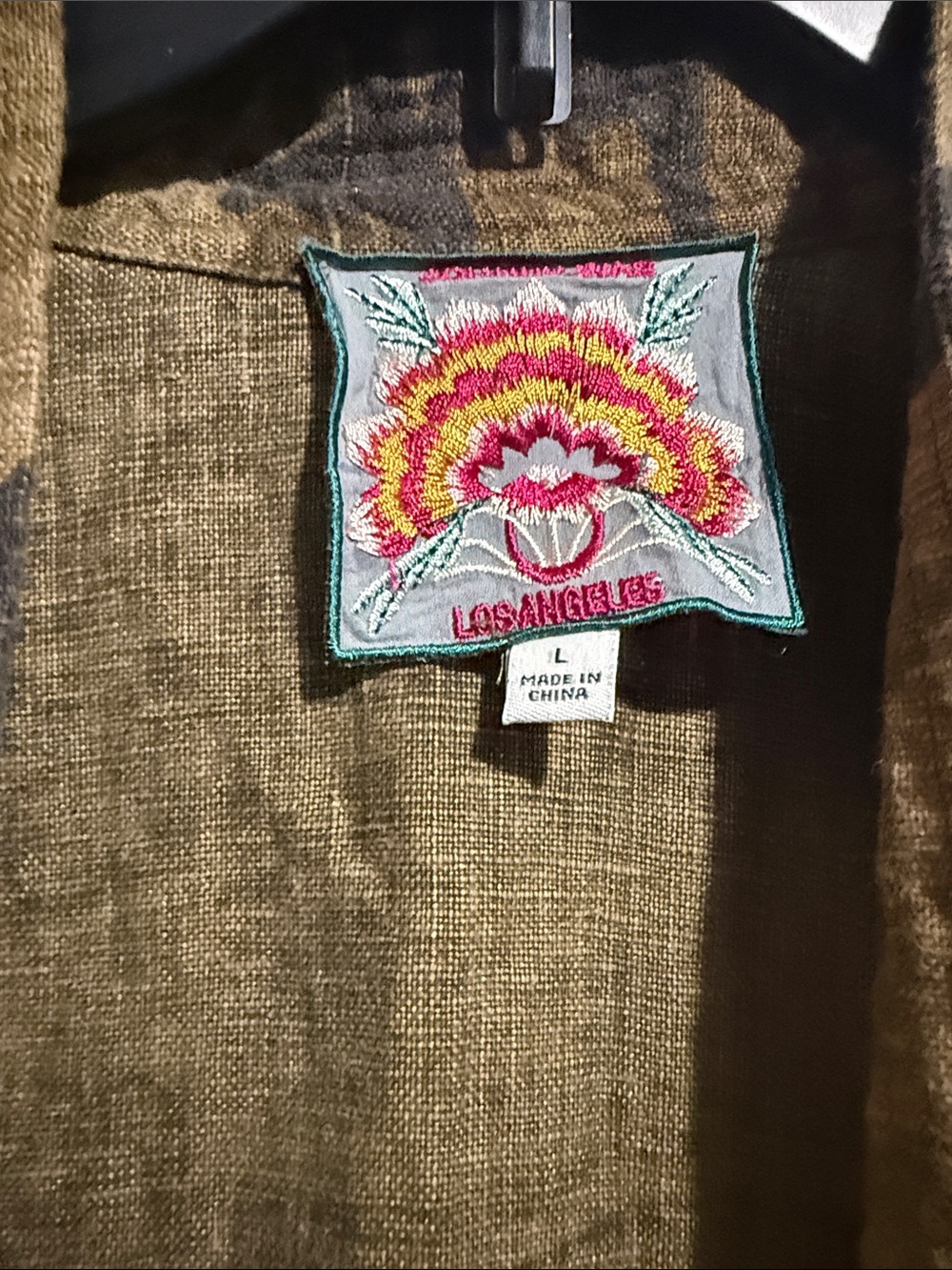 Embroidered Camo and Floral Kimono Jacket - Picture 2 of 6